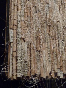 All That is Left (2011), (detail) Found prayerbook pages, thread by Andi Arnovitz Courtesy the artist 