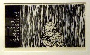 Noah was 600 Years Old…(from HaMabul) (2006) Woodcut on Japanese paper by Ellen Holtzblatt Courtesy the artist 