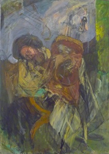 Rabbi with Torah II (#18) (1995-2005), oil on canvas by Hyman Bloom Courtesy White Box and Estate of Hyman Bloom 