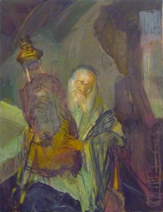Jew with Torah (#2) (1990s), oil on canvas by Hyman Bloom Courtesy White Box and Estate of Hyman Bloom 