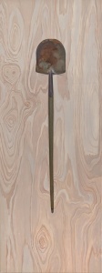 Shovel (2013), [80 x 30] oil on linen by Ron Milewicz Courtesy Elizabeth Harris Gallery 