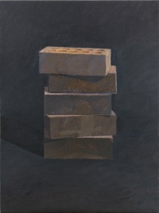 Stack (2013), [24 x 18] oil on linen by Ron Milewicz Courtesy Elizabeth Harris Gallery 