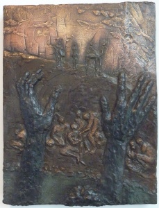 Joseph in the Pit (2012) 19 x 14, bronze relief by Lynda Caspe Courtesy Derfner Judaica Museum – Hebrew Home at Riverdale