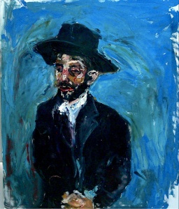 Portrait of Lubavitch Hasid (50 x 54) oil on canvas by Simon Gaon Courtesy the artist