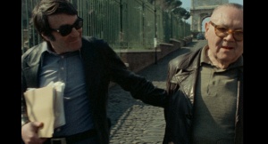 The Last of the Unjust (2013) documentary film by Claude Lanzmann, Lanzmann and Benjamin Murmelstein (right side) near Arch of Titus Courtesy Synecdoche & Le Pacte Films
