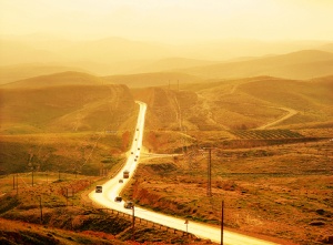 Jerusalem to Jericho Road: photograph by Chanan Getraide “Chanan Getraide Photographs”: 2004 exhibition at Hebrew Union College Museum