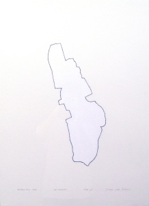 Riverdale Eruv (2007) multi-media by Ben Schachter “Envisioning Maps” 2008 exhibition at Hebrew Union College Museum